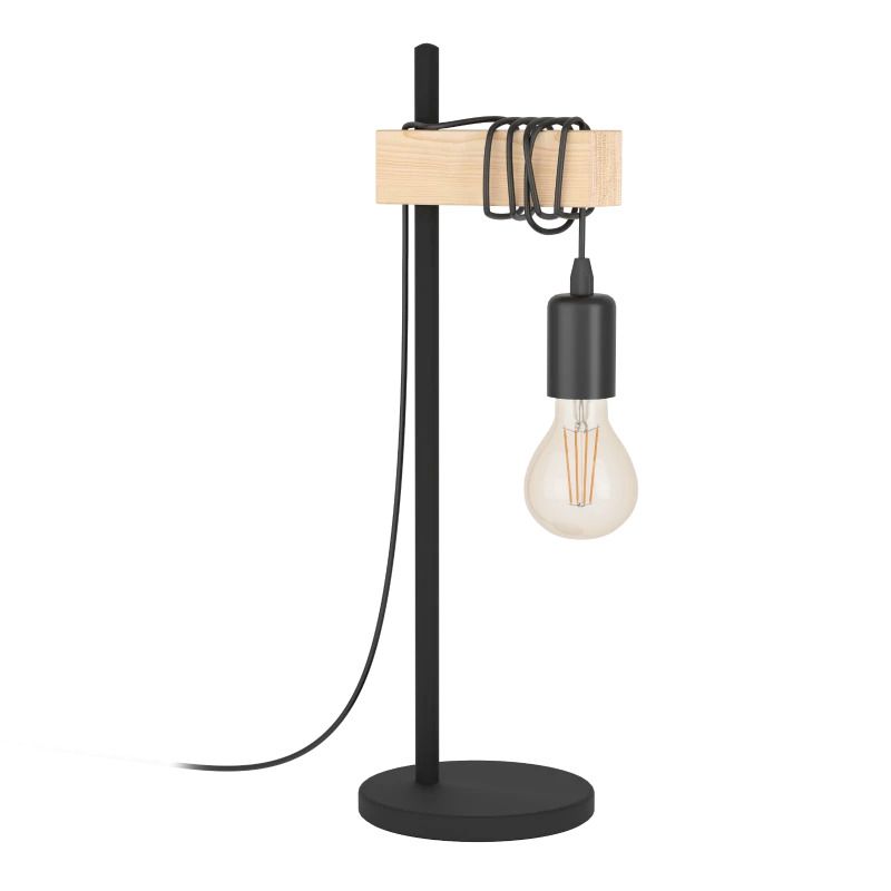 EGLO LED Tafellamp Townshend | 1X E27 Max 10W | Hout