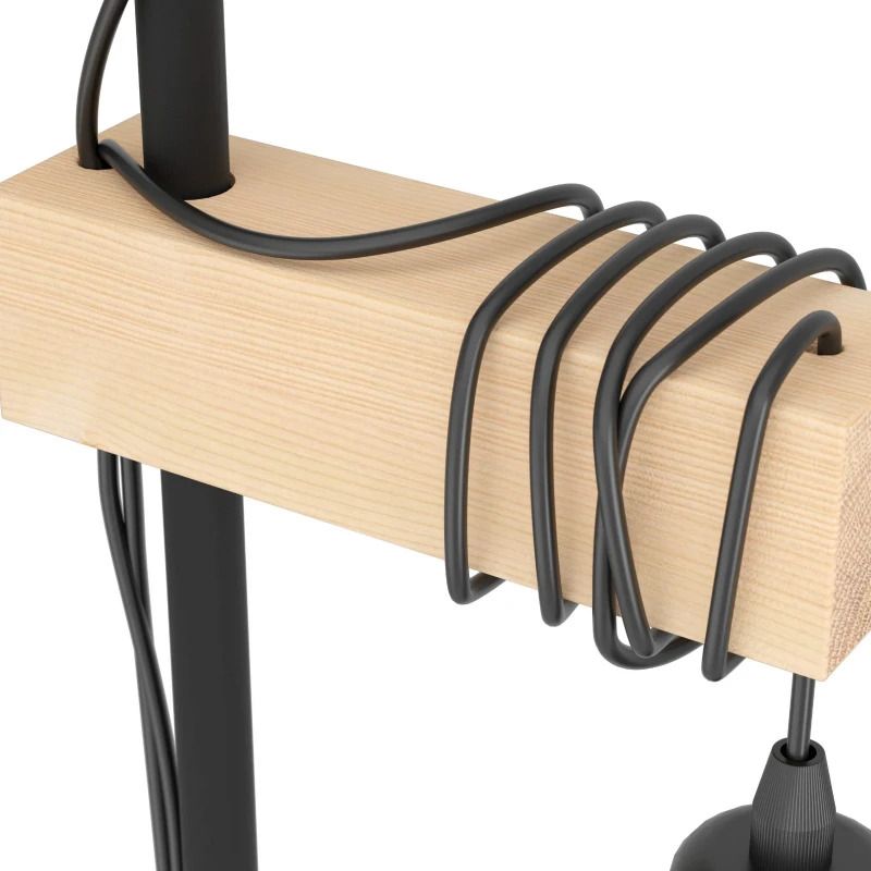 EGLO LED Vloerlamp Townshend | 2X E27 Max 10W | Hout