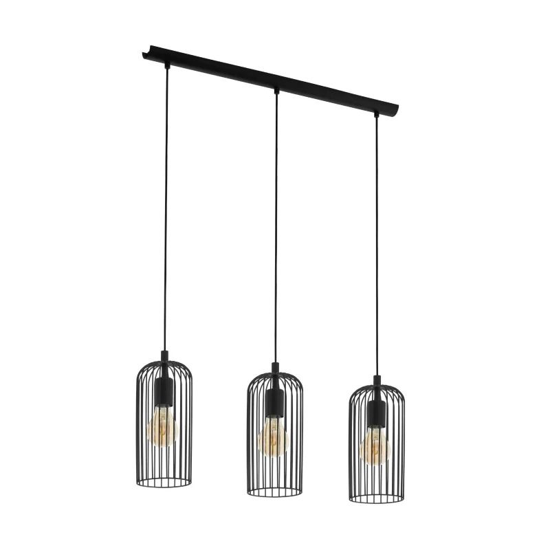 EGLO LED Hanglamp Roccamena 1 | 3X E27 Max 60W | IP20 | Zwart