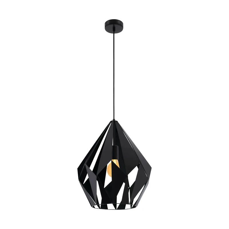 EGLO LED Hanglamp Carlton 5 | 1X E27 Max 60W | IP20 | Zwart