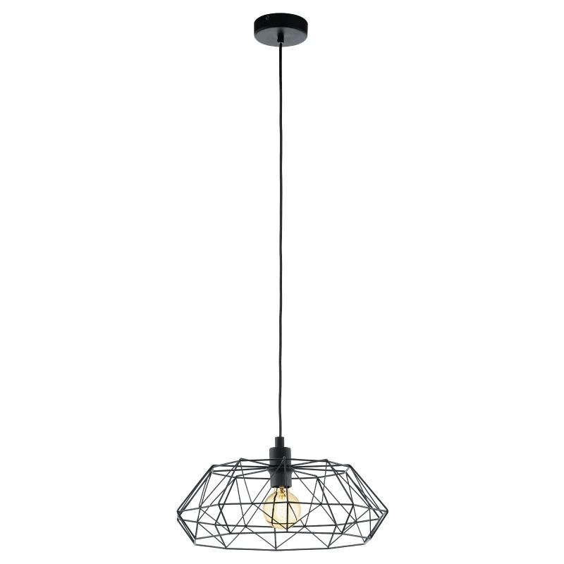 EGLO LED Hanglamp Carlton 2 | 1X E27 Max 60W | IP20 | Zwart