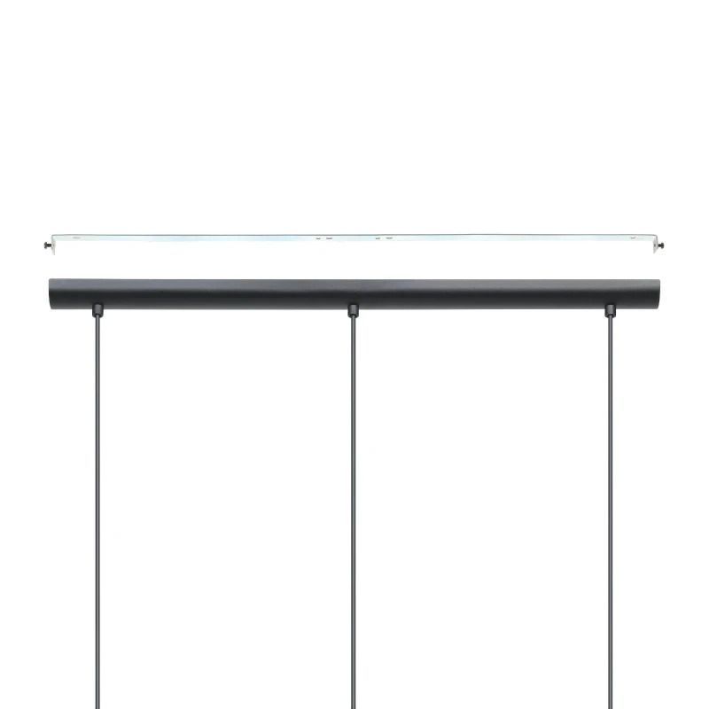 EGLO LED Hanglamp Roccamena | 3X E27 Max 60W | IP20 | Zwart/koper