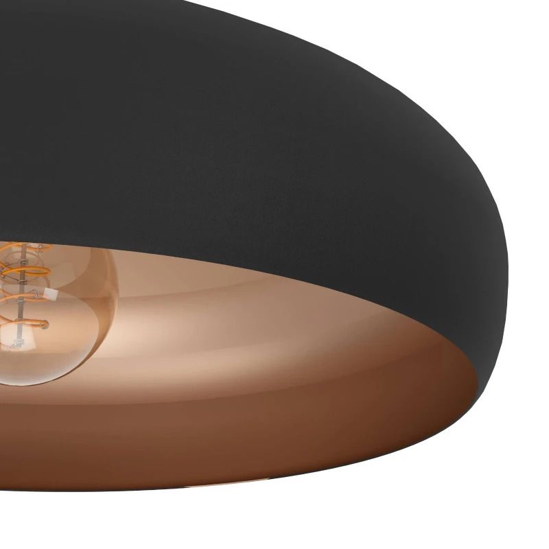 EGLO LED Plafondlamp Mogano | 1X E27 Max 60W | IP20 | Zwart/koper