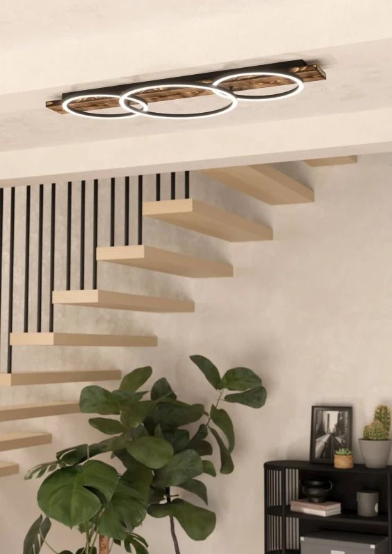 EGLO LED Wand/Plafondlamp Boyal | 12W 3000K 5100Lm | IP20 | Hout
