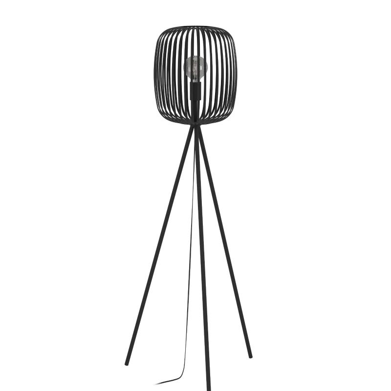 EGLO LED Vloerlamp Romazzina | 1X E27 Max 40W | Zwart