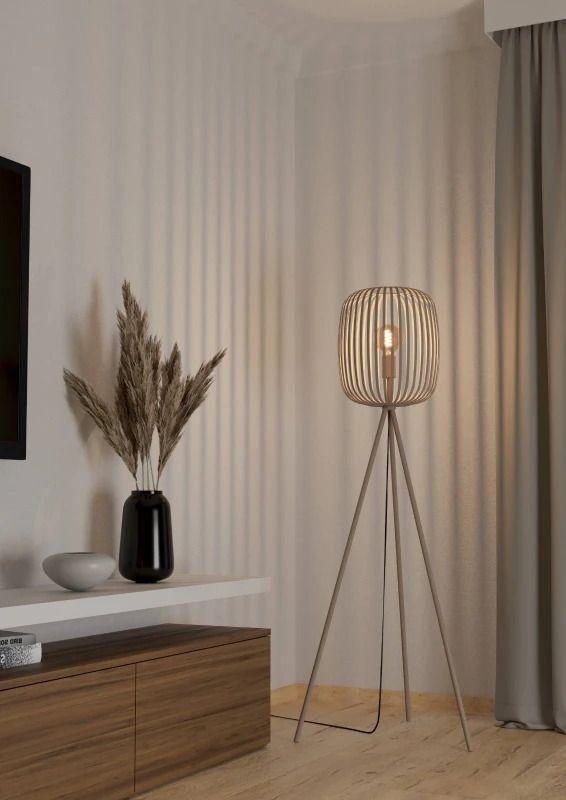 EGLO LED Vloerlamp Romazzina | 1X E27 Max 40W | Zand