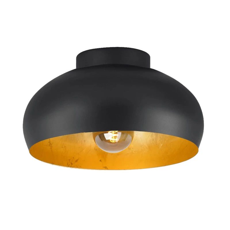 EGLO LED Plafondlamp Mogano 2 | 1X E27 Max 40W | IP20 | Zwart/goud