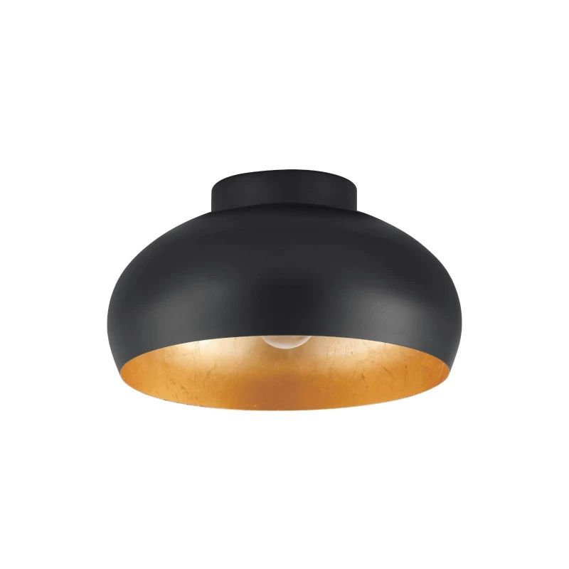 EGLO LED Plafondlamp Mogano 2 | 1X E27 Max 40W | IP20 | Zwart/goud