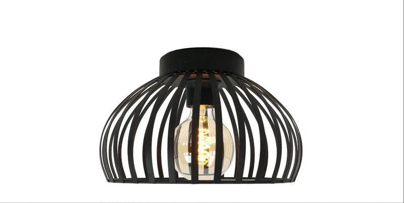 EGLO LED Plafondlamp Mogano 3 | 1X E27 Max 40W | IP20 | Zwart/metal