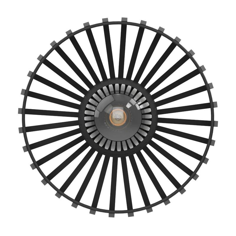 EGLO LED Plafondlamp Mogano 3 | 1X E27 Max 40W | IP20 | Zwart/metal