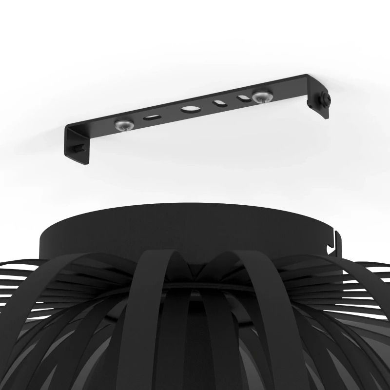 EGLO LED Plafondlamp Encinitos 1 | 1X E27 Max 40W | IP20 | Zwart