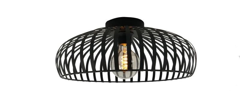 EGLO LED Plafondlamp Mogano 3 | 1X E27 Max 40W | IP20 | Zwart/metal