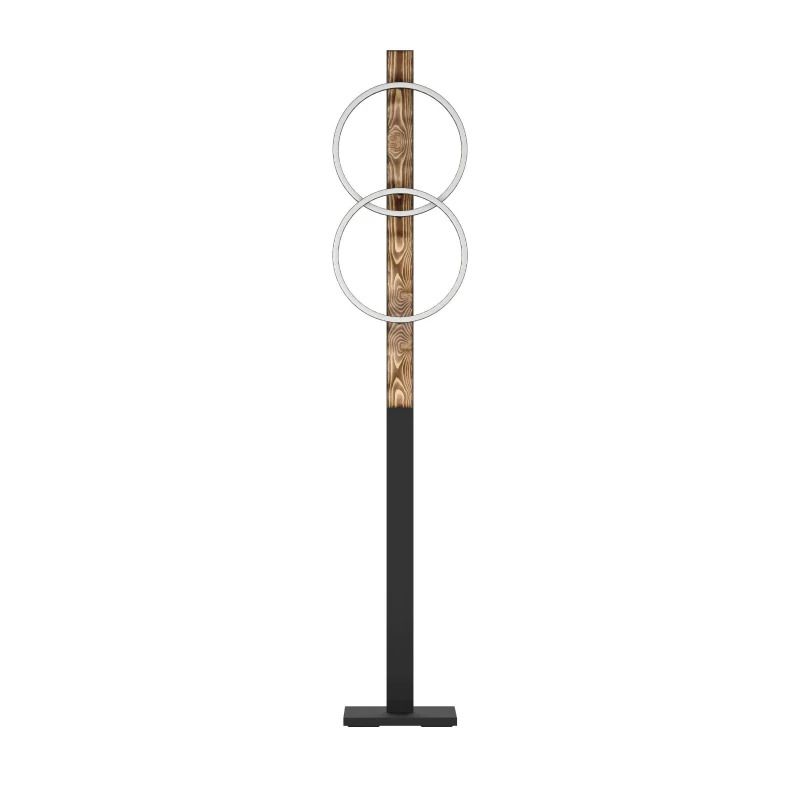 EGLO LED Vloerlamp Boyal | 12W 3000K 3400Lm | Zwart/hout