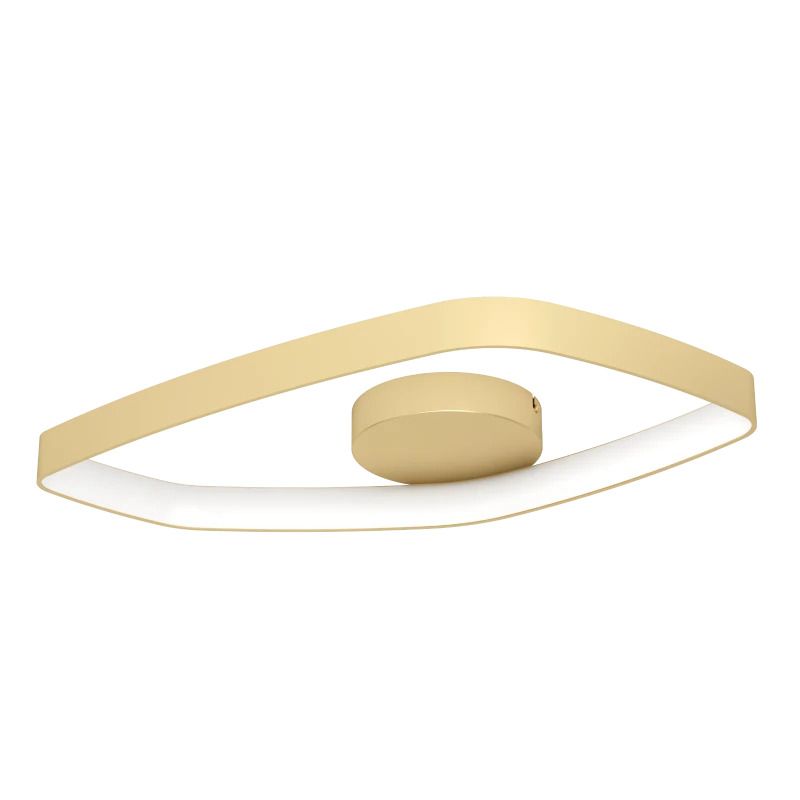 EGLO LED Plafondlamp Vallerosa | 25.2W 3000K 3000Lm | IP20 Dimbaar | Messing/wit