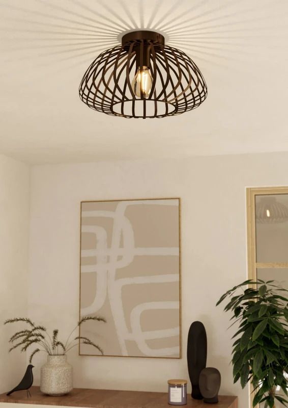 EGLO LED Plafondlamp Espinal | 1X E27 Max 40W | IP20 | Brons