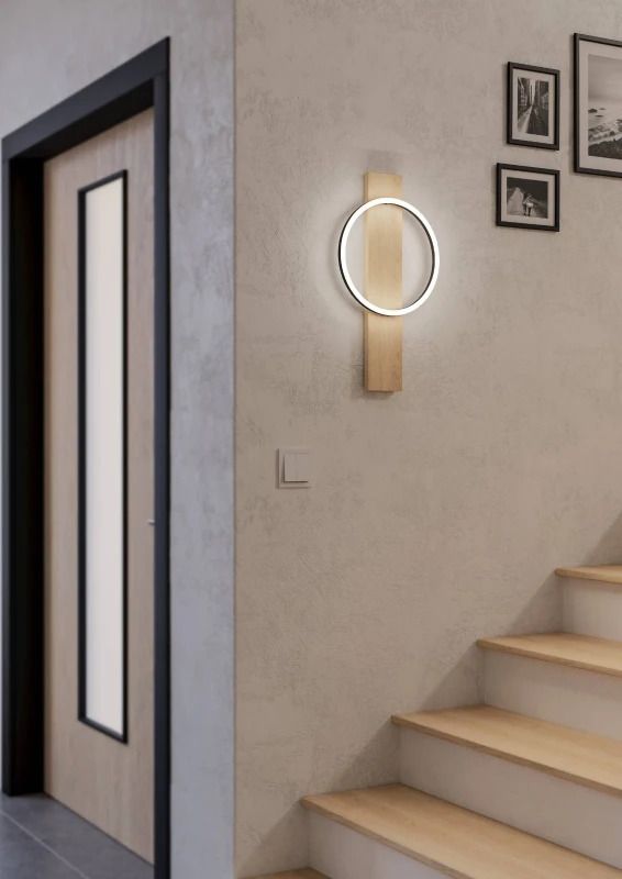 EGLO LED Wand/Plafondlamp Boyal | 12W 3000K 1700Lm | IP20 | Hout