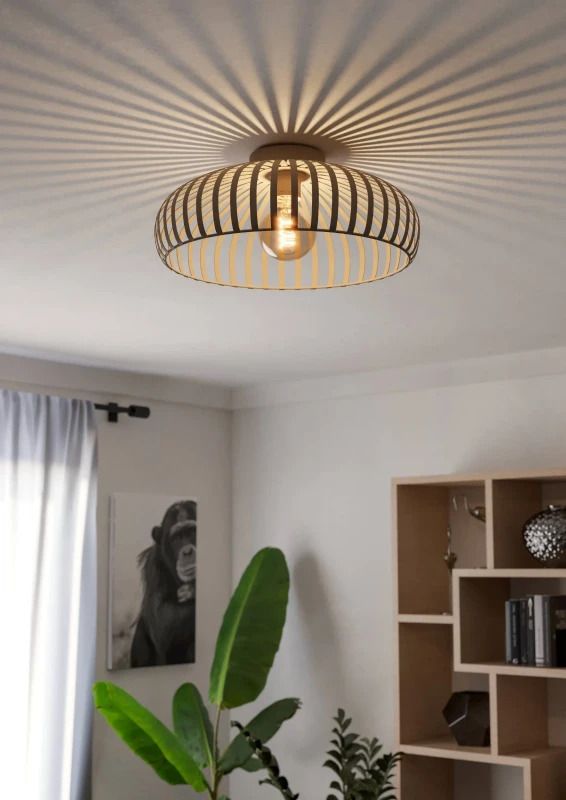 EGLO LED Plafondlamp Mogano 3 | 1X E27 Max 40W | IP20 | Zand