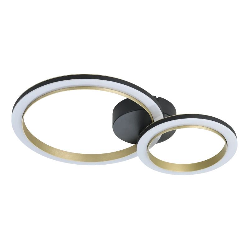EGLO LED Wand/Plafondlamp Calliera | 12W 3000K | IP20 Dimbaar | Zwart/goud