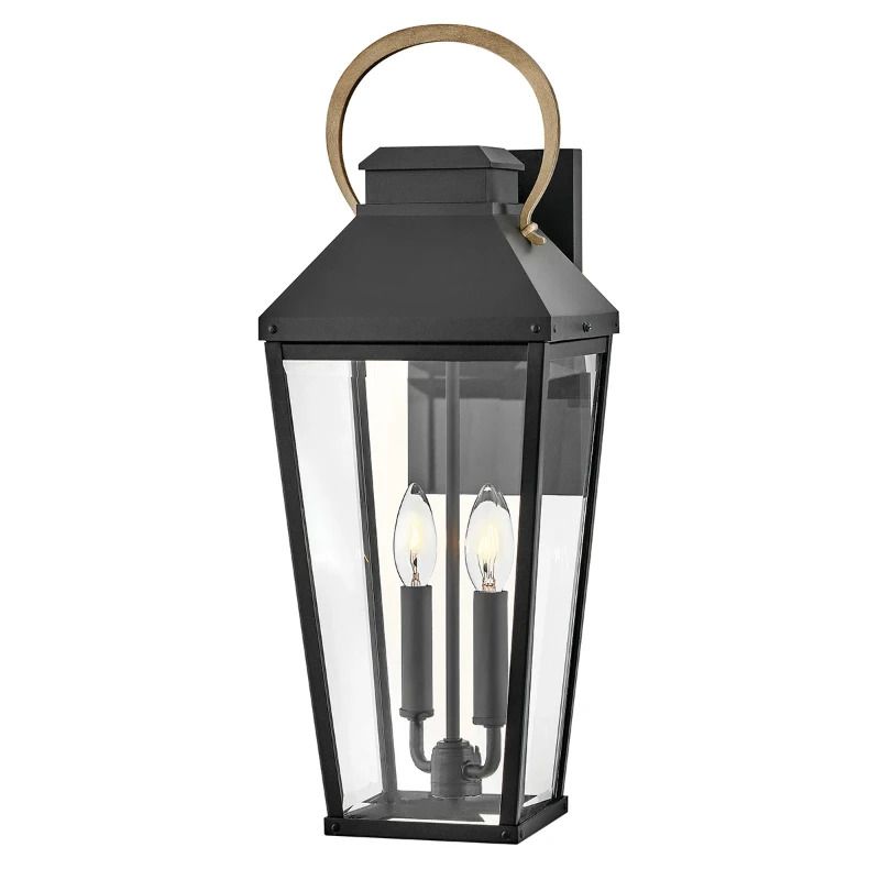 Hinkley LED Wand Buitenlamp Dawson | 2X E27 Max 40W | Black with Burnished Bronze accent