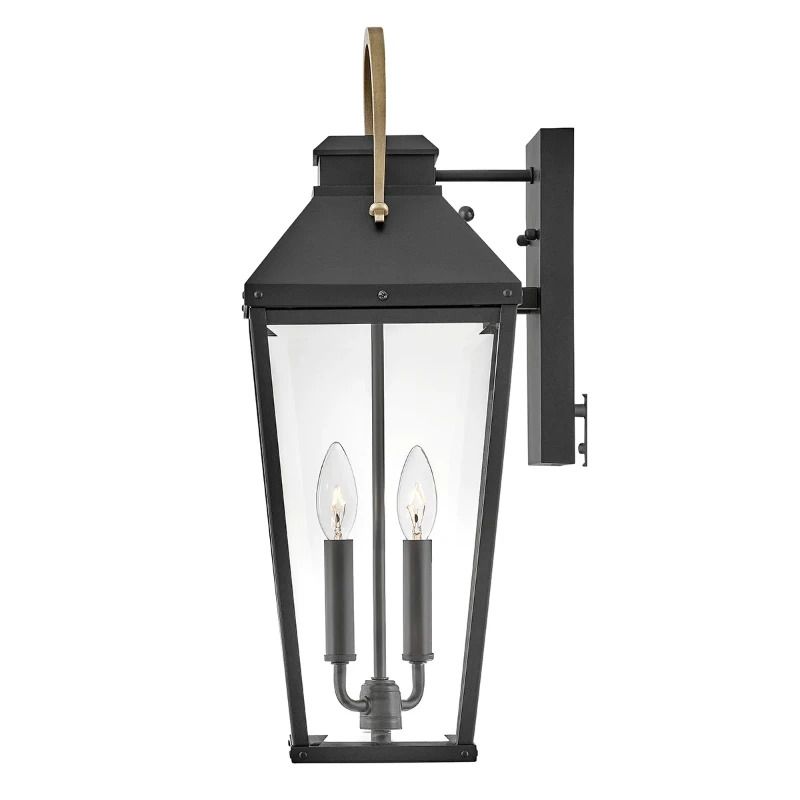 Hinkley LED Wand Buitenlamp Dawson | 2X E27 Max 40W | Black with Burnished Bronze accent