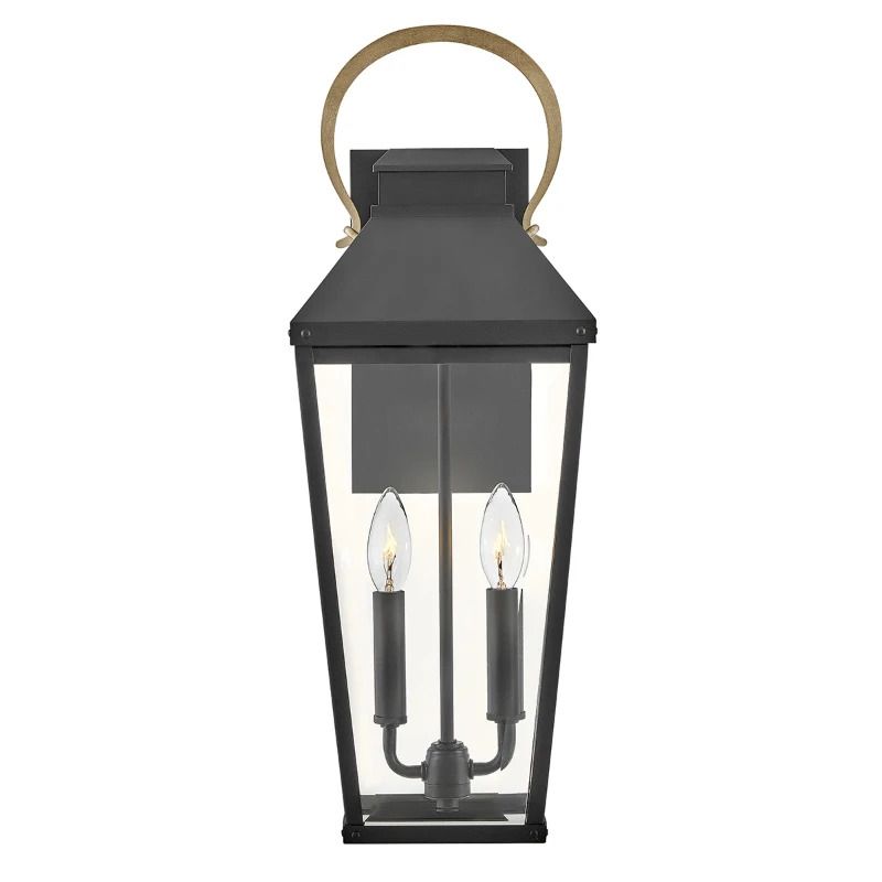 Hinkley LED Wand Buitenlamp Dawson | 2X E27 Max 40W | Black with Burnished Bronze accent