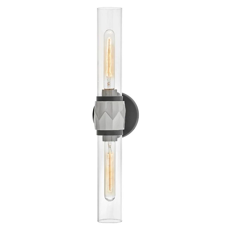 Hinkley LED Wandlamp Ellison | 2X E27 Max 40W | Black with Brushed Nickel