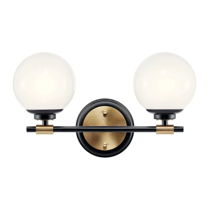 Kichler LED Wandlamp Benno | 2X E27 Max 3W | Black & Champagne Bronze