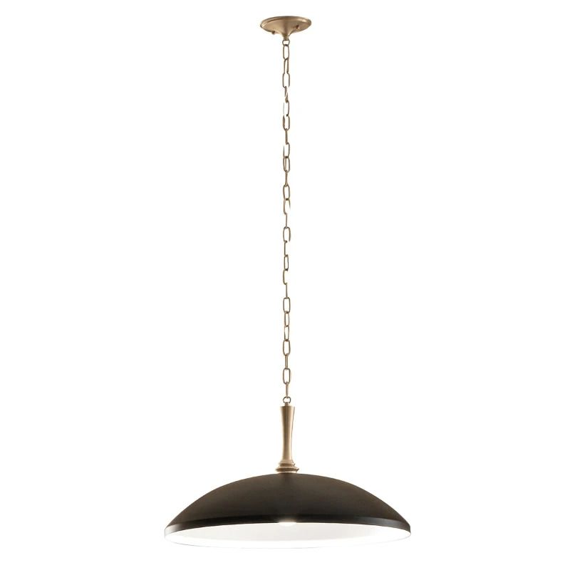 Kichler LED Hanglamp Delarosa | 1X E27 Max 60W | Black & Champagne Bronze