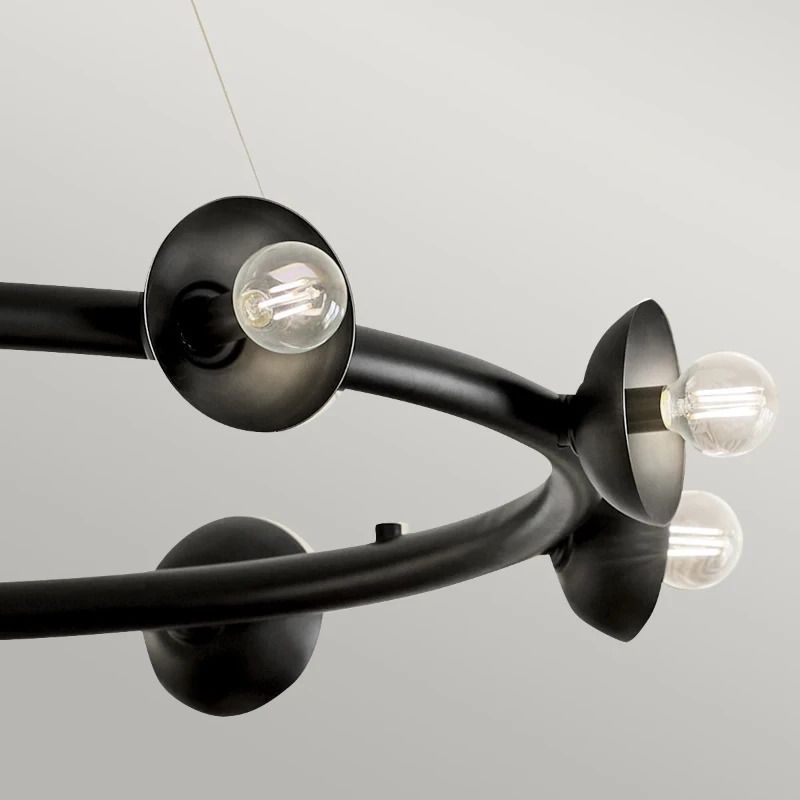 Kichler LED Kroonluchter | 9X E27 Max 40W | Satin Black