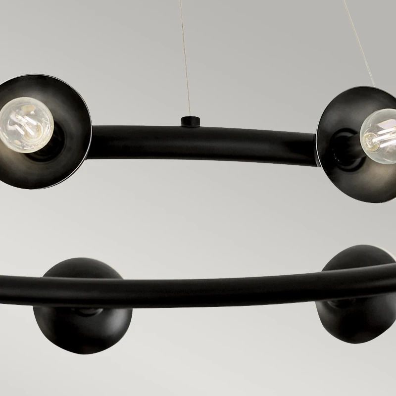 Kichler LED Kroonluchter | 9X E27 Max 40W | Satin Black