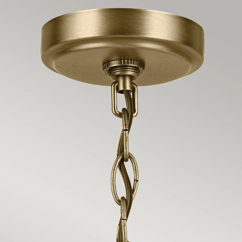 Kichler LED Kroonluchter | 5X E27 Max 60W | Natural Brass