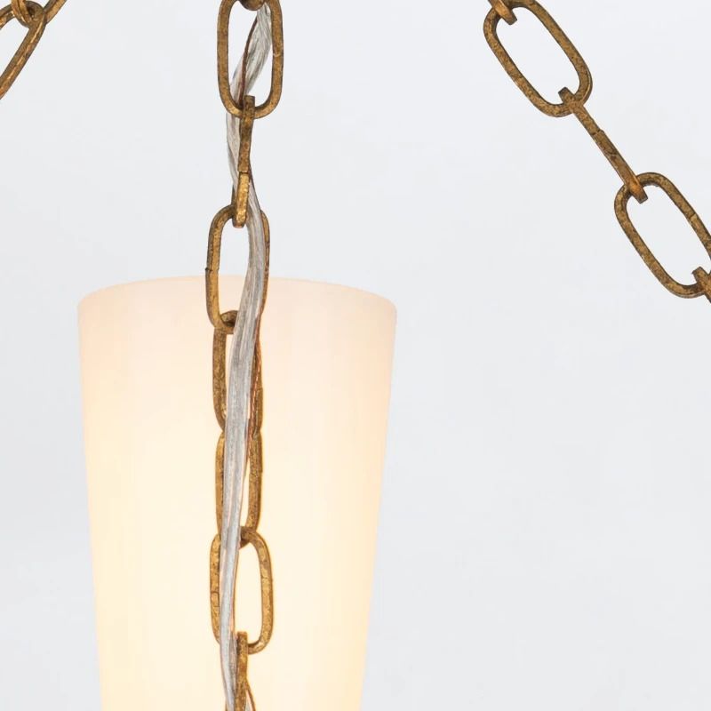 Elstead Lighting LED Kroonluchter | 3X E27 Max 40W | Distressed Gold