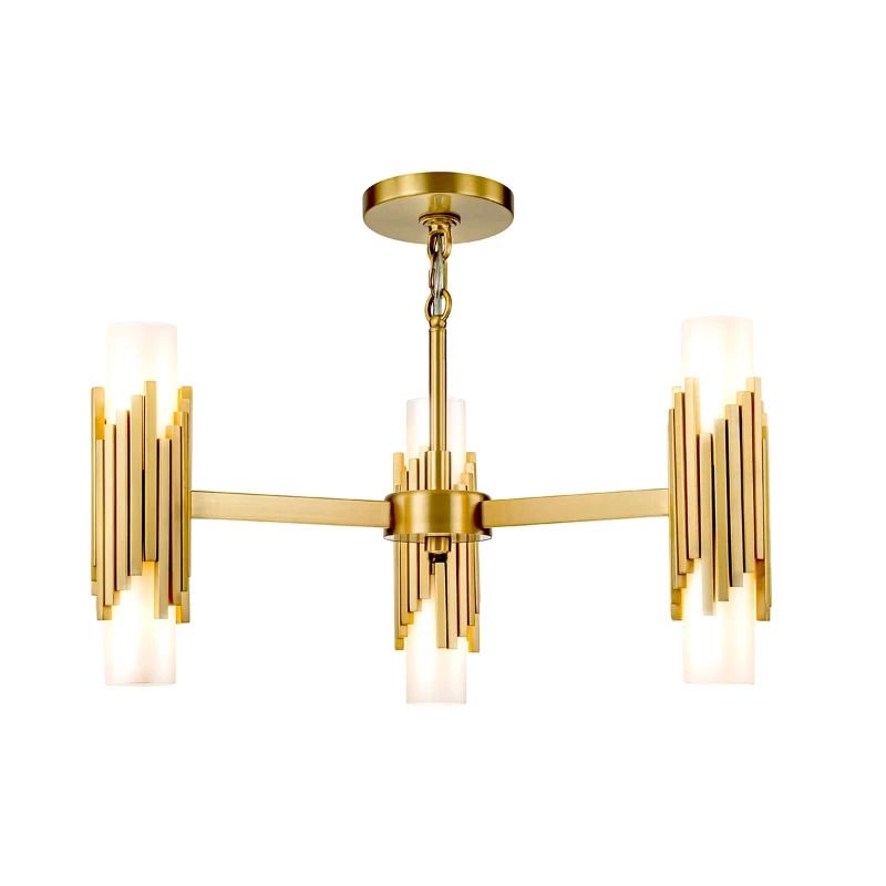 Elstead Lighting LED Kroonluchter | 6X E27 Max 40W | Aged Brass