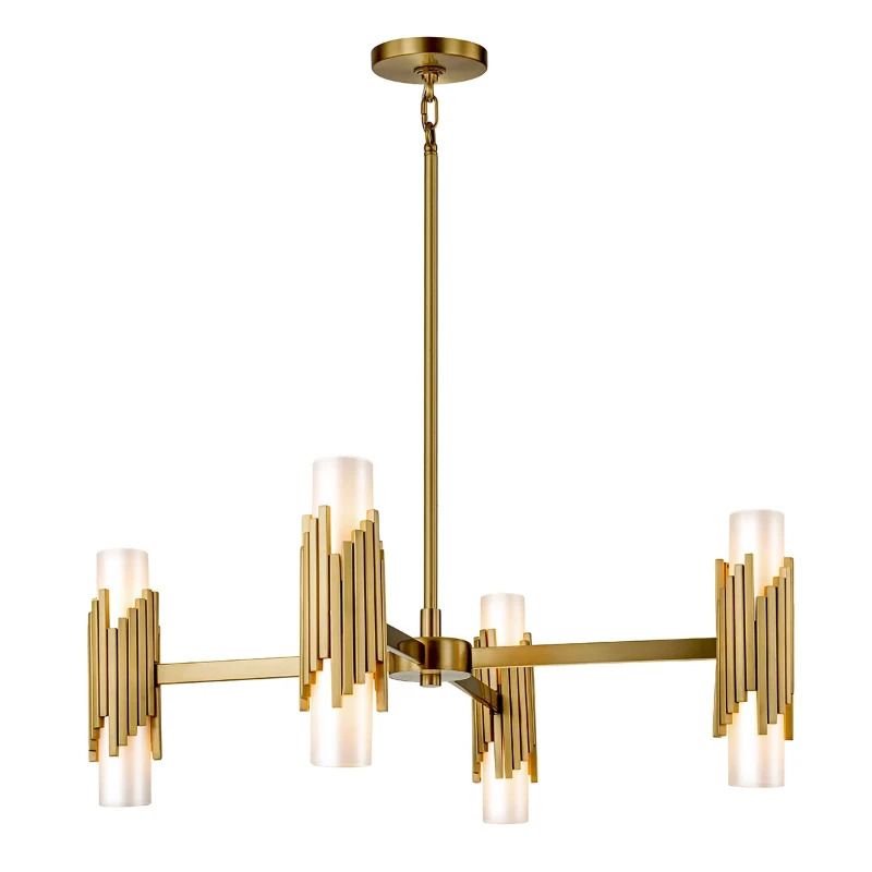 Elstead Lighting LED Kroonluchter | 8X E27 Max 40W | Aged Brass