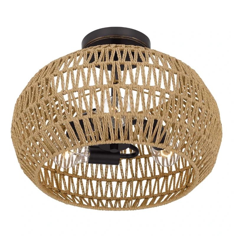 Quoizel LED Plafondlamp Casablanca | 3X E27 Max 60W | Palladian Bronze