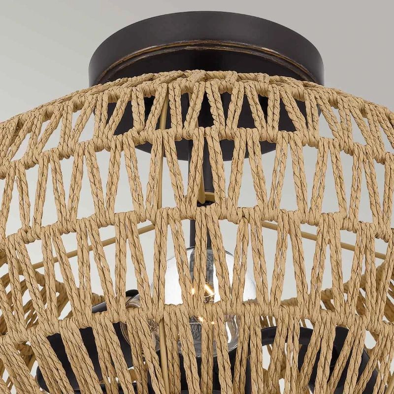 Quoizel LED Plafondlamp Casablanca | 3X E27 Max 60W | Palladian Bronze