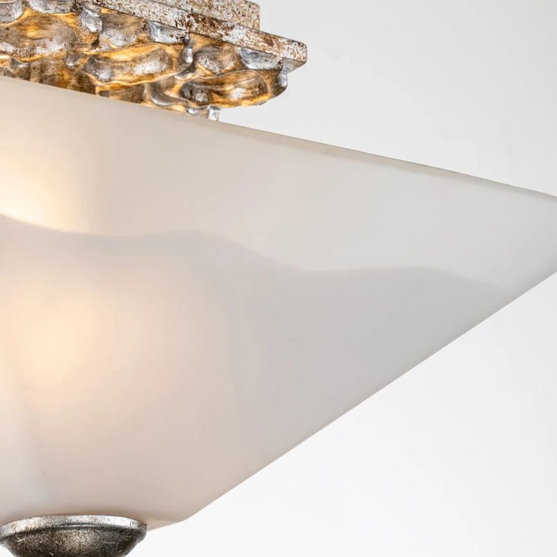 Flambeau LED Plafondlamp Star | 2X E27 Max 40W | Distressed Silver