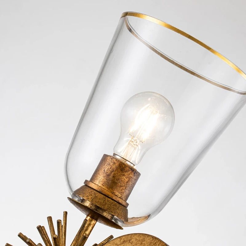 Elstead Lighting LED Wandlamp Staring | 1X E27 Max 40W | Distressed Gold