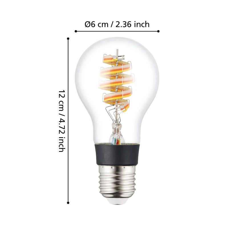 EGLO E27 LED Lamp A60 Smart | 4.9W RGBW 320Lm Dimbaar | Zigbee