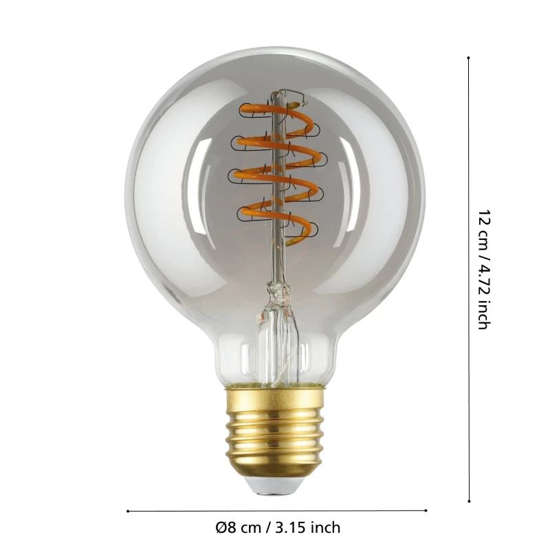 EGLO E27 LED Globelamp G80 Smart | 4W Smoke 150Lm Dimbaar | Zigbee