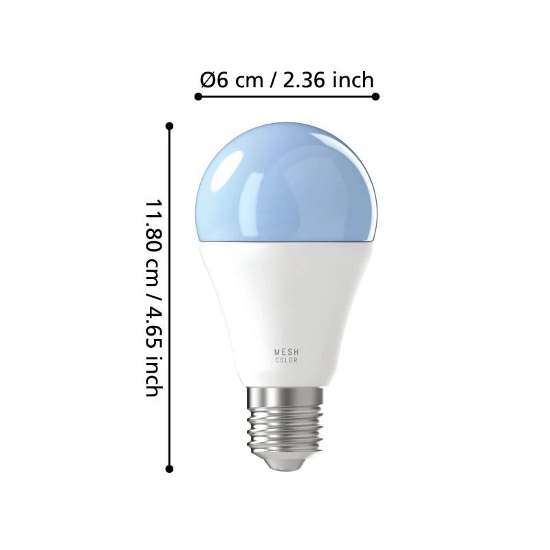 EGLO 2X E27 LED Lamp A60 Smart | 9W RGB 806Lm Dimbaar | Zigbee