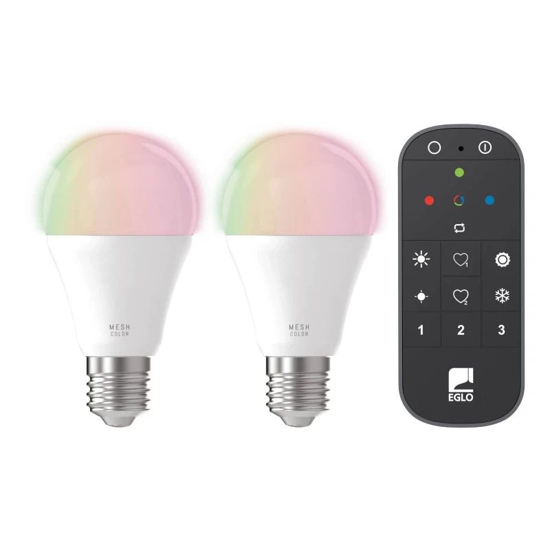EGLO 2X E27 LED Lamp A60 Smart | 9W RGB 806Lm Dimbaar | Zigbee