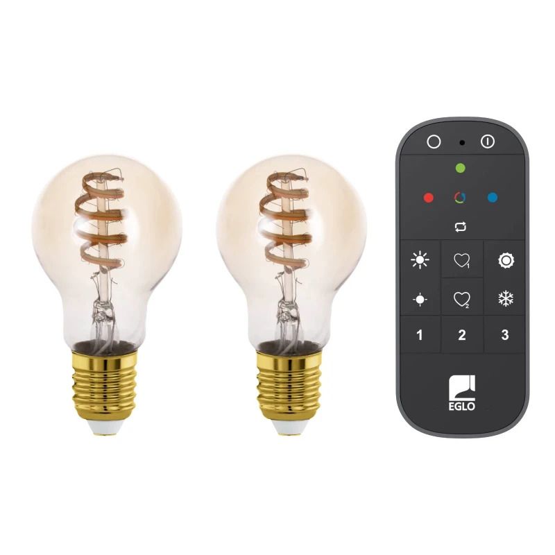 EGLO 2X E27 LED Lamp A60 Smart | 4.9W 2200K/6500K 360Lm Dimbaar | Zigbee