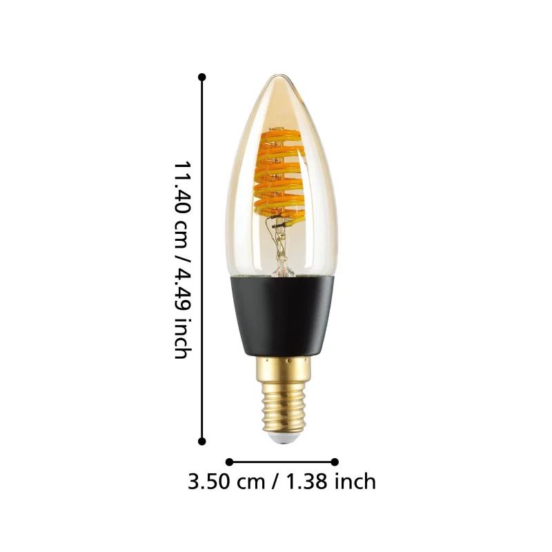 EGLO E14 LED Kaarslamp C35 Smart | 4.9W Amber 320Lm Dimbaar | Zigbee