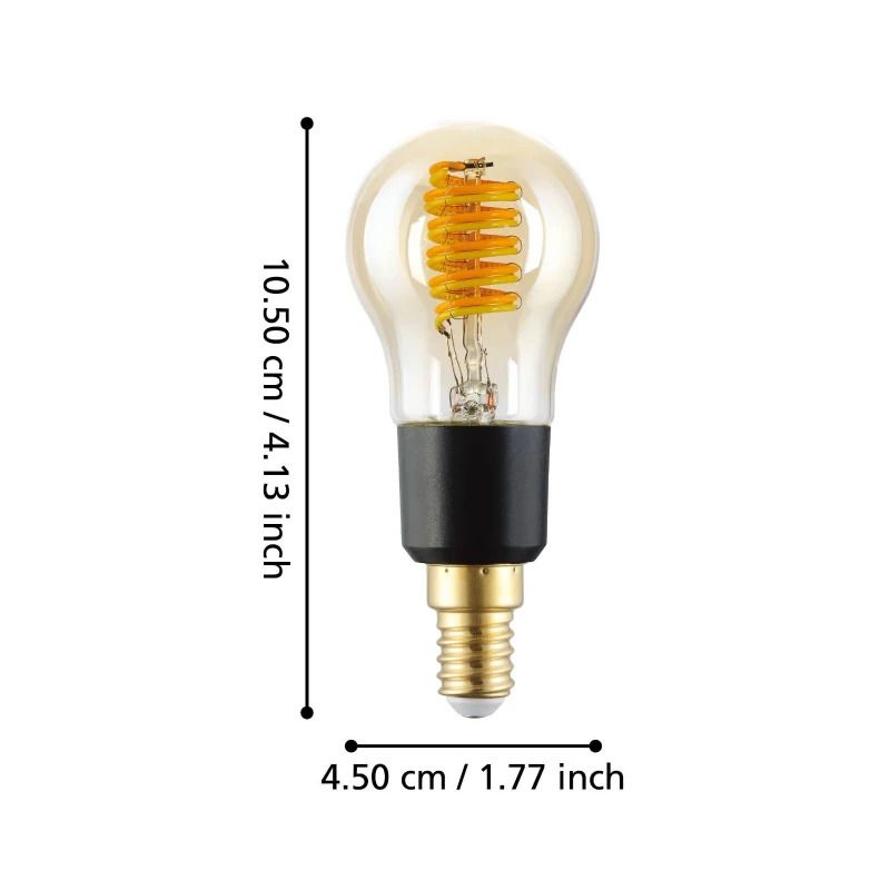 EGLO E14 LED Kogellamp G45 Smart | 4.9W Amber 320Lm Dimbaar | Zigbee