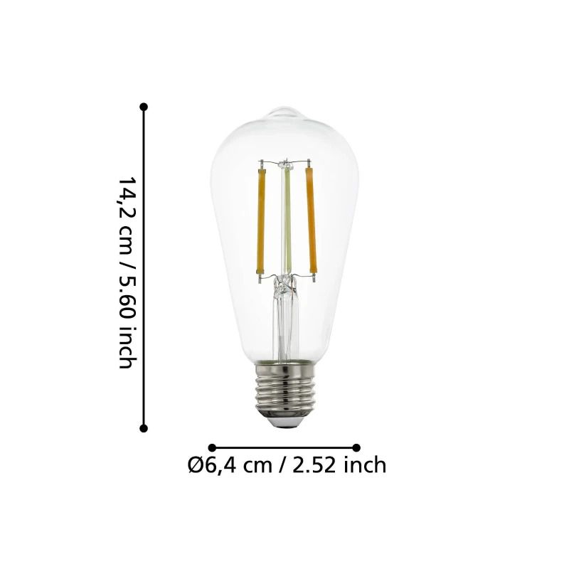 EGLO E27 LED Edisonlamp ST64 Smart | 6W 2200K/6500K 806Lm Dimbaar | Zigbee