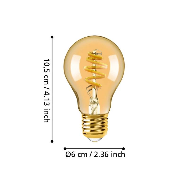 EGLO E27 LED Lamp A60 Smart | 4.9W Amber 360Lm Dimbaar | Zigbee