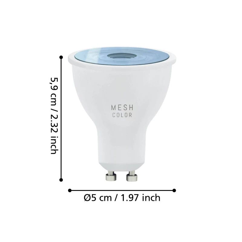 EGLO GU10 LED Spot MR16 Smart | 4.9W RGB 345Lm Dimbaar | Zigbee