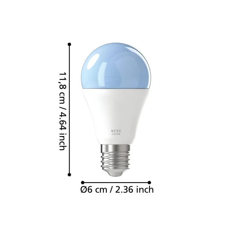 EGLO E27 LED Lamp A60 Smart | 9W RGB 806Lm Dimbaar | Zigbee