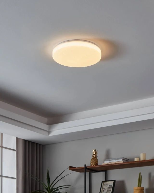 EGLO Plafond/wandarmatuur Smart Totari | 19.2W 2700K/6500K 2160Lm | IP20 Dimbaar Zigbee | Kristaleffect